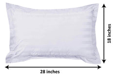 Kuber Industries Lining Design Cotton Pillow Cover- 18x28 Inch, Set of 6 (White)-HS43KUBMART26782