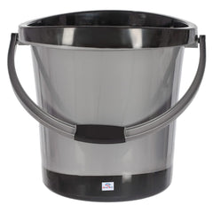 Heart Home Plastic Bucket For Home/Kitchen/Office/Shop With Strong Handle, 18 litre- Pack of 2 (Grey & Blue)-46HH0366