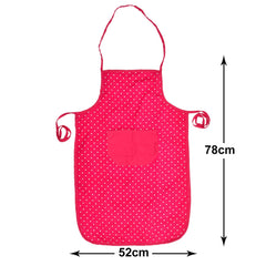 Kuber Industries Dot Printed Oil Stain Resistant Cooking Kitchen Apron for Men Women with 1 Front Pocket (Pink)-50KM0724