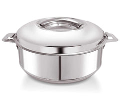 Kuber Industries Insulated Hot Pot Stainless Steel Casserole with Steel Lid, 4000ml, (Silver)