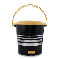 Kuber Industries 3 Pieces Plastic Dustbin Garbage Bin with Handle,5 Liters (Yellow & Pink & Green) -CTKTC038002