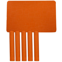 Kuber Industries Checkered Design PVC 6 Pieces Dining Table Placemat Set (Orange), CTKTC13705, Standard