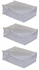 Kuber Industries 3 Piece PVC Saree Cover (White)