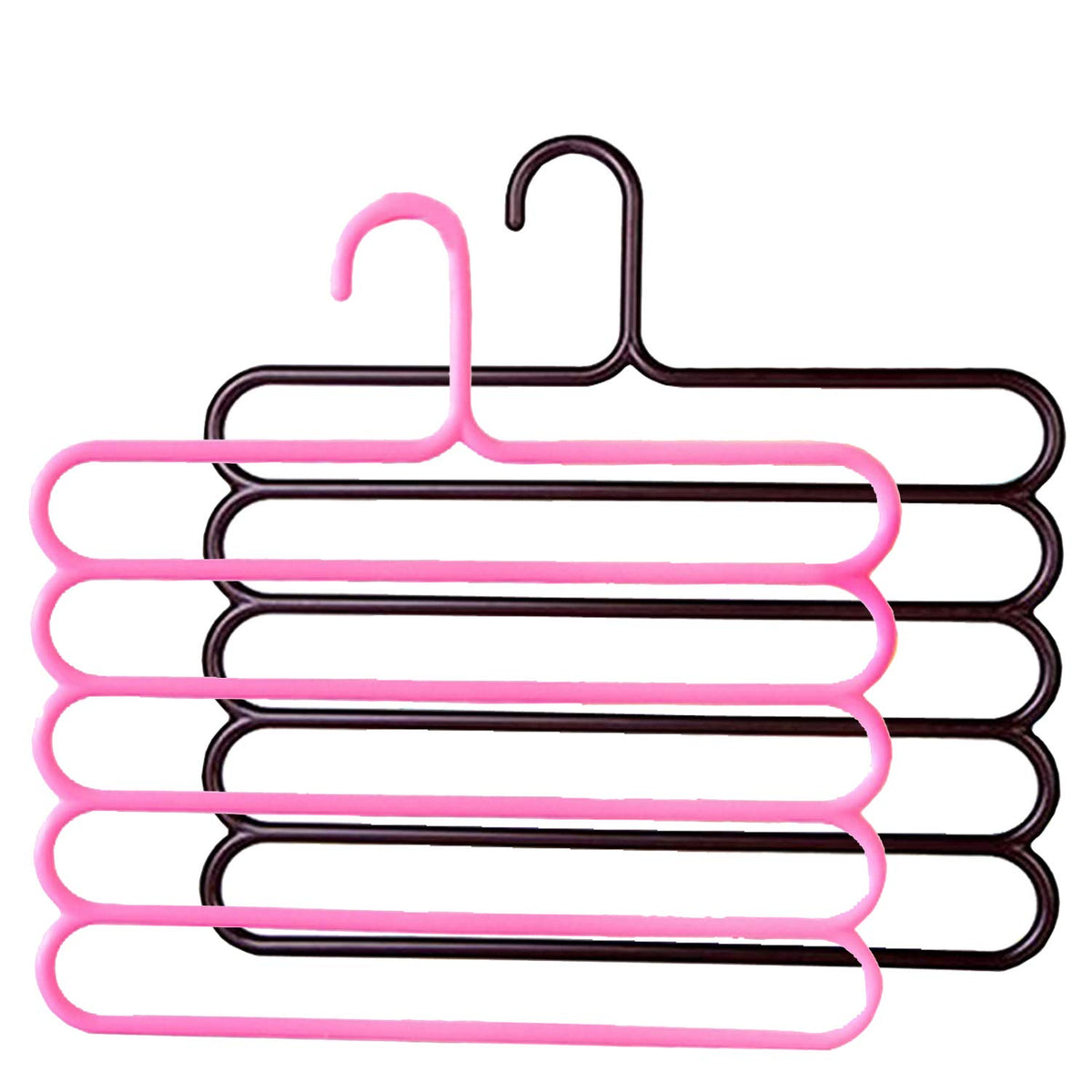 Kuber Industries 2 Piece Plastic Multi-Purpose Hangers for Wardrobe (CTKTC01652)