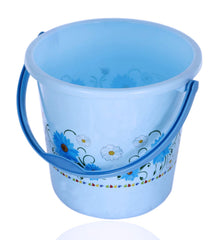 Kuber Industries Virgin Plastic Bathroom Bucket with Mug Set|Pack of 2 (Blue)-KUBMART1261