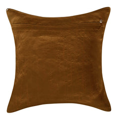 Kuber Industries Jute Cotton Decorative Square Cushion Cover, Cushion Case For Sofa Couch Bed 16x16 Inch- Pack of 5 (Brown)