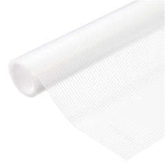 Kuber Industries Lining Pattern PVC Kitchen Shelf Liner Mat 5 Meter Roll - White