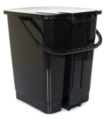 Heart Home Premium Plastic Pedal Dustbin 10 Ltr (Black)-Pack of 3