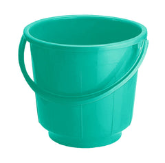 Kuber Industries Unbreakable Strong Plastic Bathroom Bucket 13 LTR (Green) - (CTLTC037874)