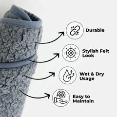 Kuber Industries Floor |Stylish Door Mat|Durable & Easy to Maintain|Multi-Utility Floor for Living Room,Bedroom,Bathroom,Kitchen,Entrances|40 x 60 cm,Grey, Pack of 4