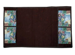 Kuber Industries Basket Design Velvet Fridge Top Cover, Protect for Scratches, Waterproof, Wear & Tear and Dust with 6 Utility Side Pockets (Brown)-HS_38_KUBMART21073, Standard (HS_38_KUBMART021073)