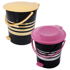 Kuber Industries Pedal Dustbin|Plastic Pedal Dustbin|Kitchen Waste Paper Bin|Dustbin For Bedroom|10 Liter Dustbin|Pack of 2 (Multicolor)