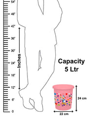 Kuber Industries Disney Team Mickey Print Plastic 2 Pieces Dustbin/Garbage Bin/Waste Bin, 5 Liters (Pink) -HS_35_KUBMARTS17318