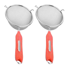 Kuber Industries 14 cm Stainless Steel Soup & Juice Strainer- Pack of 2 (Silver)