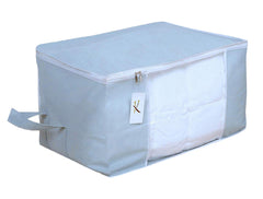 Kuber Industries 2 Piece Clothing Storage Bags|Under Bed Foldable Organizer|Blanket, Quilt, Comforter Cover (Grey)
