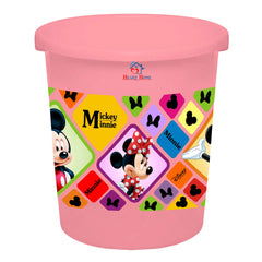 Heart Home Disney Mickey Minnie Print Plastic Dustbin/ Garbage Bin/ Waste Bin, 5 Liters (Pink) -HS_35_HEARTHS17756