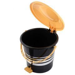 Kuber Industries 2 Pieces Plastic Dustbin Garbage Bin with Handle,5 Liters (Yellow) -CTKTC037965