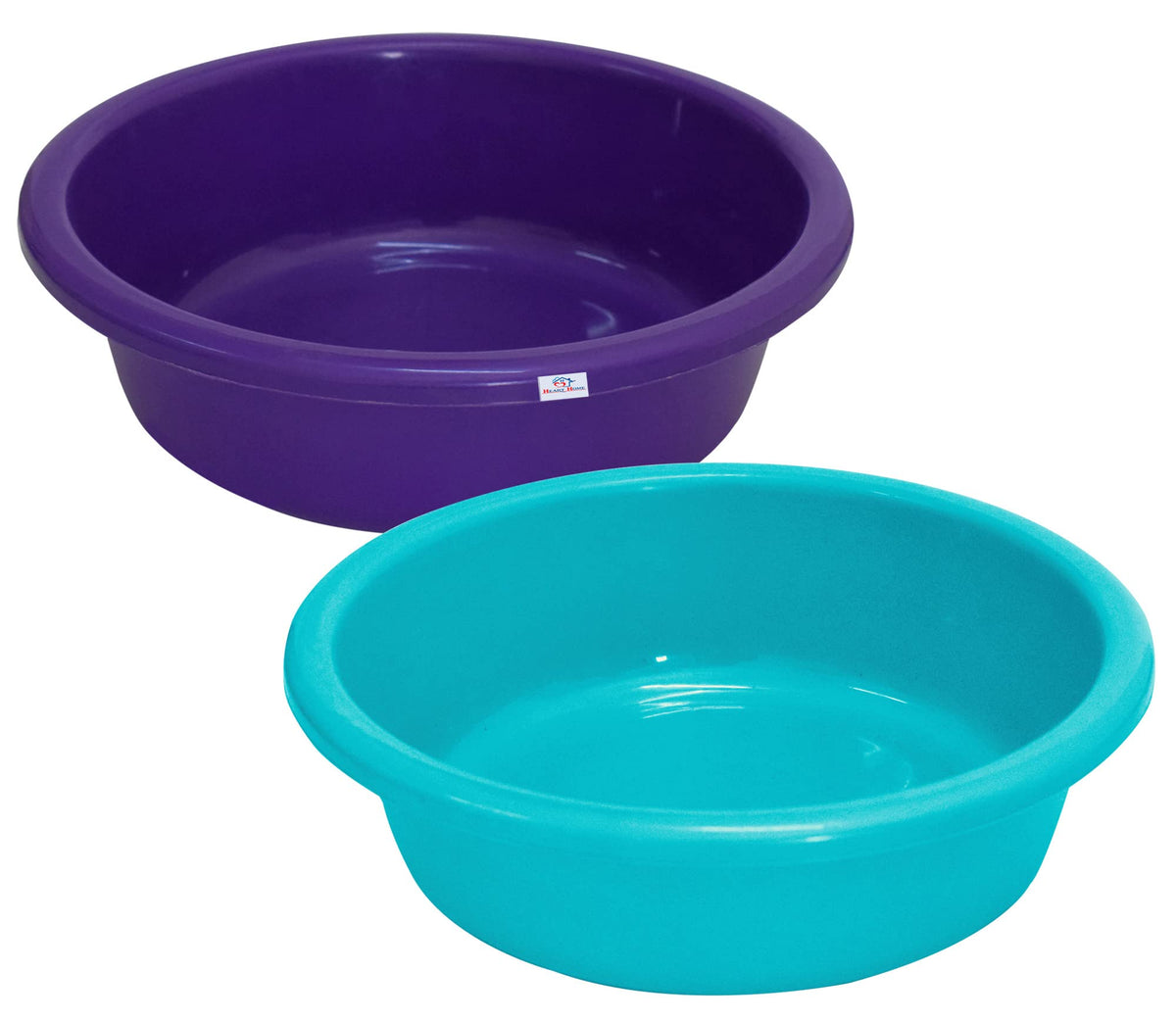 Heart Home Multiuses Plastic Knead Dough Basket/Basin Bowl For Home & Kitchen 6 Ltr- Pack of 2 (Purple & Sky Blue) 52HH3853