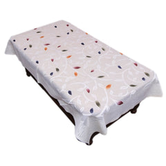 Kuber Industries Floral Cotton 4 Seater Centre Table Cover - Cream, Standard (CenterVA3556_14)