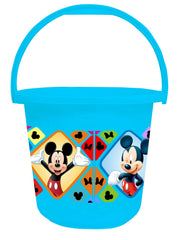 Kuber Industries Disney Mickey Minnie Print Unbreakable Virgin Plastic Strong Bathroom Bucket ,16 LTR (Blue) -HS_35_KUBMARTS17829