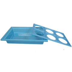 Kuber Industries Plastic Glass Holder Tray, Blue, (Model: CTKTC01918)