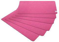 Heart Home Multi Purpose Waterproof,Stain Resistant, Washable Refrigerator/Fridge Drawer Mat, Set of 6 (Pink)