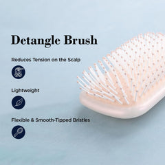 Kuber Industries Hair Brush | Flexible Bristles Brush | Hair Brush with Paddle | Straightens & Detangles Hair Brush | Suitable For All Hair Types | Hair Brush Styling Hair | Set of 6 | Beige & Blue