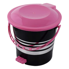 Heart Home Pedal Dustbin|Plastic Pedal Dustbin|Kitchen Waste Paper Bin|Dustbin For Bedroom|5 Liter Dustbin|Pack of 3 (Black)
