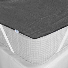 Heart Home PVC Waterproof and Dust Proof Double Bed Mattress Protector, Non-Toxic Bed Protector, Mattresses Cover, 78"x72" Inch (Grey)-HS_38_HEARTH21753, Full