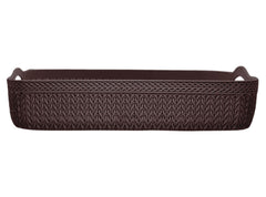 Heart Home Q-3 Designer Plastic Storage Basket For Store Fruits, Vegetables, Magazines, Cosmetics, Stationary Pack of 2 (Green)-50HH01476