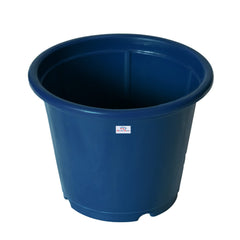 Heart Home Plastic Planters|Gamla|Flower Pots for Garden Nursery Home Décor,8"x6",Pack of 10 (Blue)