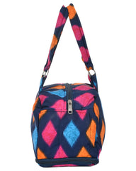Kuber Industries Navajo Pattern Multiuses Hand Bag: Tote Bag: Travel Toiletry Bag for Women/Girls- Pack of 2 (Blue)-50KM01149