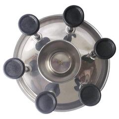 Kuber Industries Stainless Steel Glass Holder & Spoon Organizer (Silver)