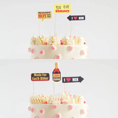 Heart Home Party Photo Props | Cardboard Cupcake Picks |Decorations Supplies for Farewell | Birthday Party | Theme Cupcake Topper | 150 Pieces | PP-8033 | Multicolor