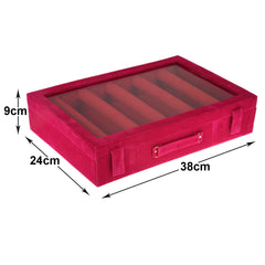 Kuber Industries 5 Rod Bangle Box|Wooden Jewelry Box|Wedding Vanity Box|Velvet Coated Wedding Bracelet Organizer for Women & Girls|Pack of 2 (Multi)