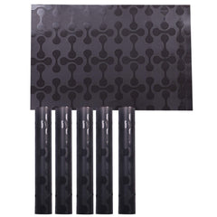 Kuber Industries Coin Design 6 Pieces PVC Dining Table Place Mats,Black-CTKTC28313