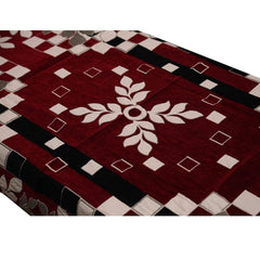 Kuber Industries Center Table Cover Maroon Cotton Fabric in Floral Design 40 * 60 Inches (C01)