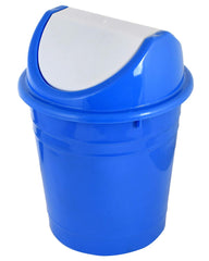 Kuber Industries Swing Lid Dustbin/Bucket|Solid Color & Strong Plastic Material|Size 28 x 28 x 39 CM, Pack of 1, Capicity 10 Liters (Blue) -CTKTC043182