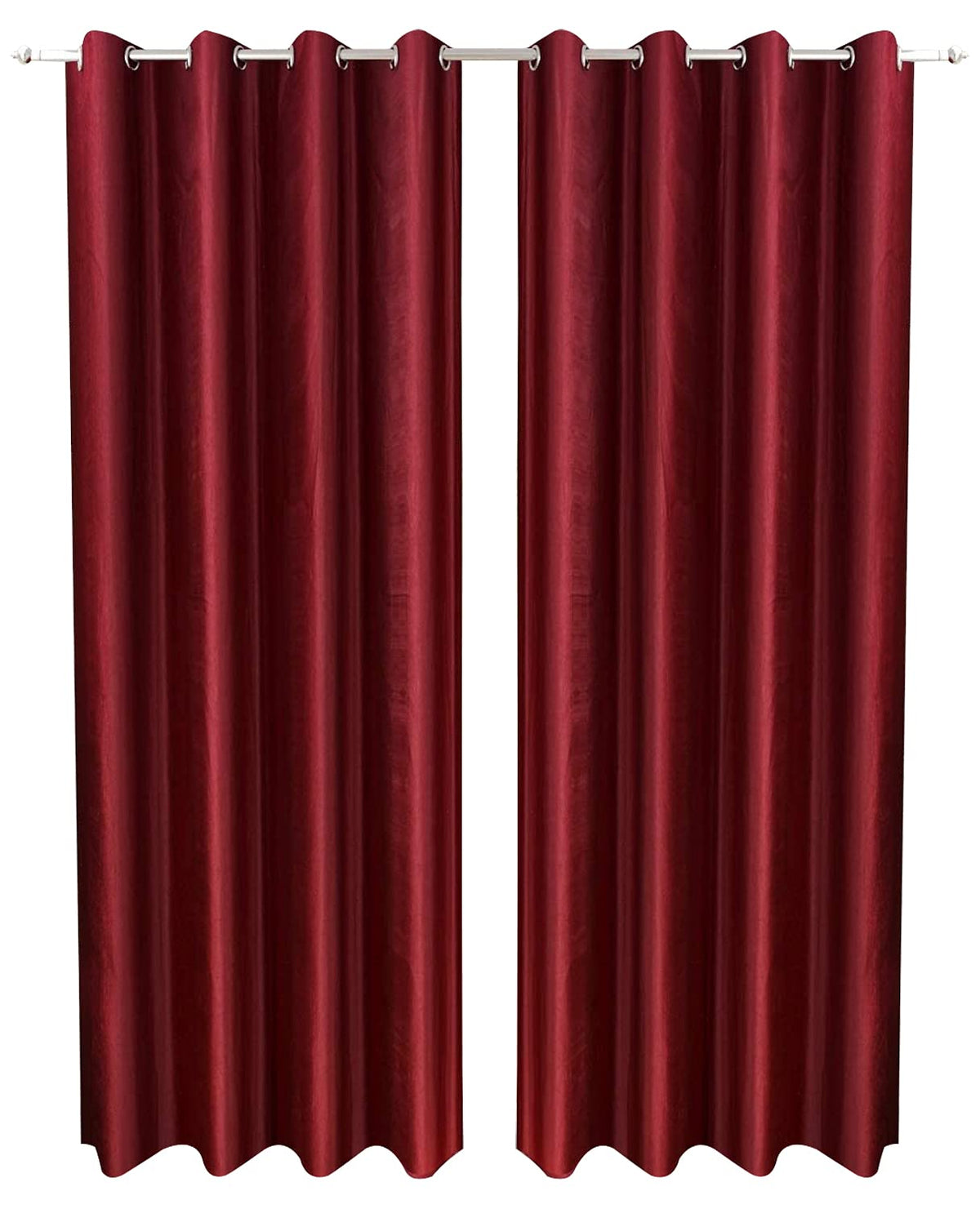Kuber Industries Plain 2 Pieces Patio Sliding Door Curtain - Keep Warm Draperies, Sliding Glass Door Drapes,7 Feet (Maroon) (Model Number: HS_37_KUBMART020674)