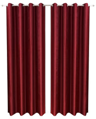 Kuber Industries Plain 2 Pieces Patio Sliding Door Curtain - Keep Warm Draperies, Sliding Glass Door Drapes,7 Feet (Maroon) (Model Number: HS_37_KUBMART020674)