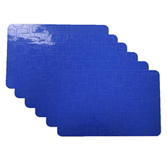 Kuber Industries Checkered Design PVC 6 Pieces Refrigerator Drawer Mats (Blue), CTKTC13693,Standard