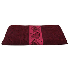 Kuber Industries 100% Cotton 2 Pieces Bath Towel 27" x54” (Maroon) -CTKTC28911