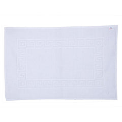 Heart Home Greek Design Super Absorbent Cotton 400 GSM Hand Towel|Face Towel|Bath Nets for Men,Women,Kids,30x20 Inches, (White)