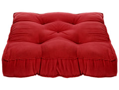 Heart Home Microfiber Square Chair Pad Seat Cushion for Car Pad, Office Chair, Indoor/Outdoor, Dining Living Room, Kitchen-Pack of 3, 18 * 18 Inch (Maroon)