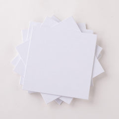 Kuber Industries Blank Cotton Canvas Boards for Painting|Canvas Sheets for Acrylic Painting|Art Panels for Oil & Watercolor Paint|"15x15" CM Pack of 6 (White)