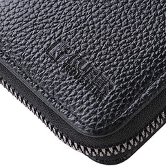 Homestic Card Holder Wallet for Men Women|Debit Credit Card Holder|Wallet for Id, Visiting Card, Buisness Card|RFID Protected|Zipper Closure|Black