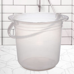 Heart Home Bucket|Plastic Bucket for Bathroom|Bucket for Bathing|Unbreakable Bucket with Handle|18 Liter (Transparent)