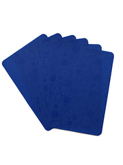 Kuber Industries Circle Design PVC 6 Piece Table Place Mat Set - Blue