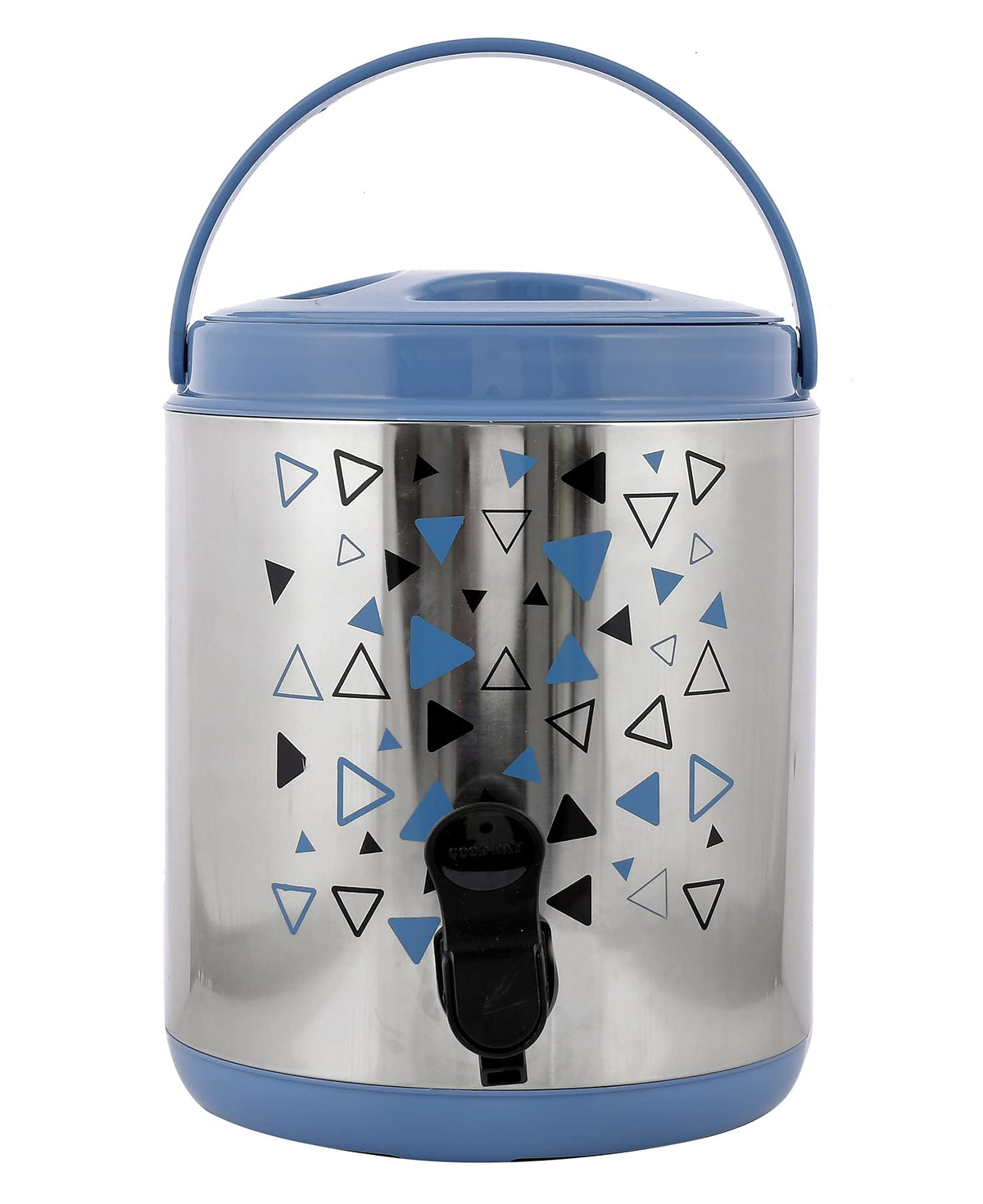Kuber Industries Food Grade, BPA Free, Insulated Hot & Cold Stainless Steel Water Jug/Camper, 6 Ltrs (Blue)-HS42KUBMART25201