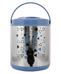 Kuber Industries Food Grade, BPA Free, Insulated Hot & Cold Stainless Steel Water Jug/Camper, 6 Ltrs (Blue)-HS42KUBMART25201
